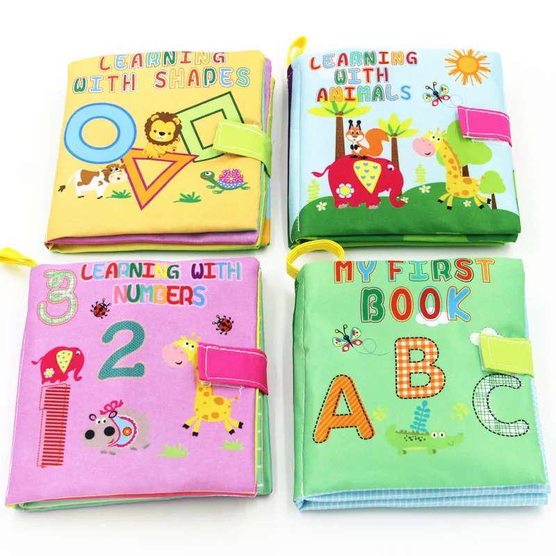 Kidsbooks Baby Early Learning Tearing Tail Cloth Book Parent-child Interactive Sound Paper Puzzle Cloth Book Toy 1 To 3 Years