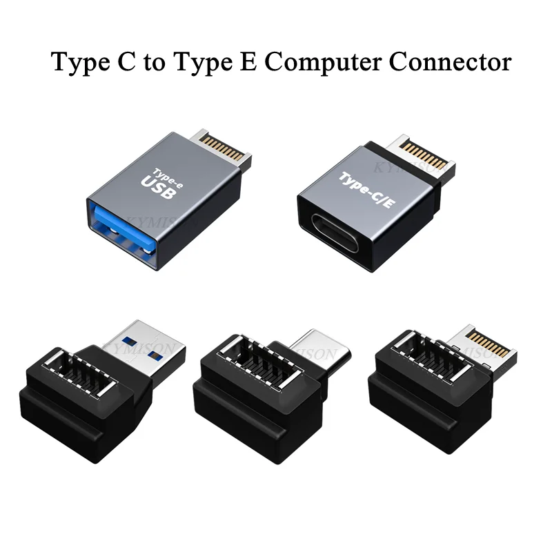 คอมพิวเตอร์เดสก์ท็อปเมนบอร์ดสายอะแดปเตอร์ USB 3.1หัวต่อแผงด้านหน้า C ประเภท E ปลั๊กขยาย Converter