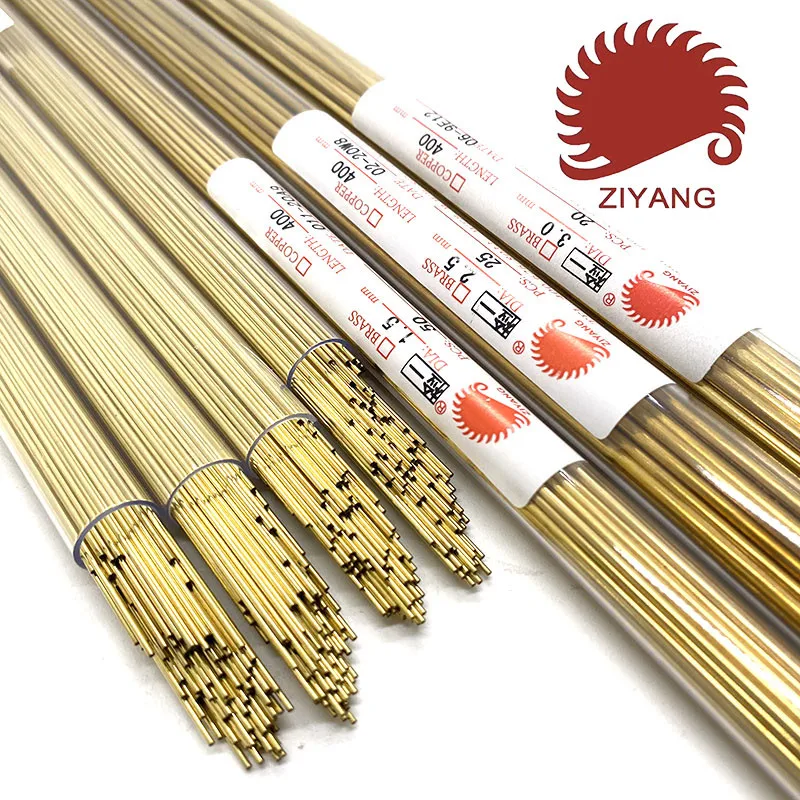Ziyang Brass Electrode Tube OD0.6*400mm Single Hole for EDM Drilling Machine