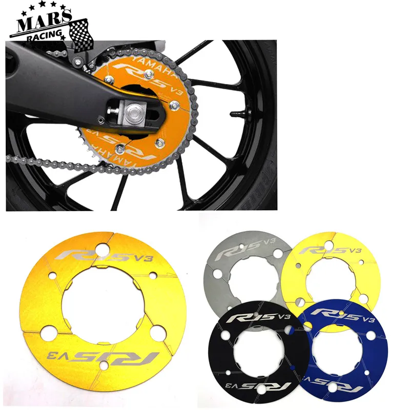 

Motorcycle Accessories CNC Rear Gear Wheel Transmission Belt Pulley Cover For YAMAHA YZF R15 V3.0 17-19 YZF-R15 V3.0 2017 2019