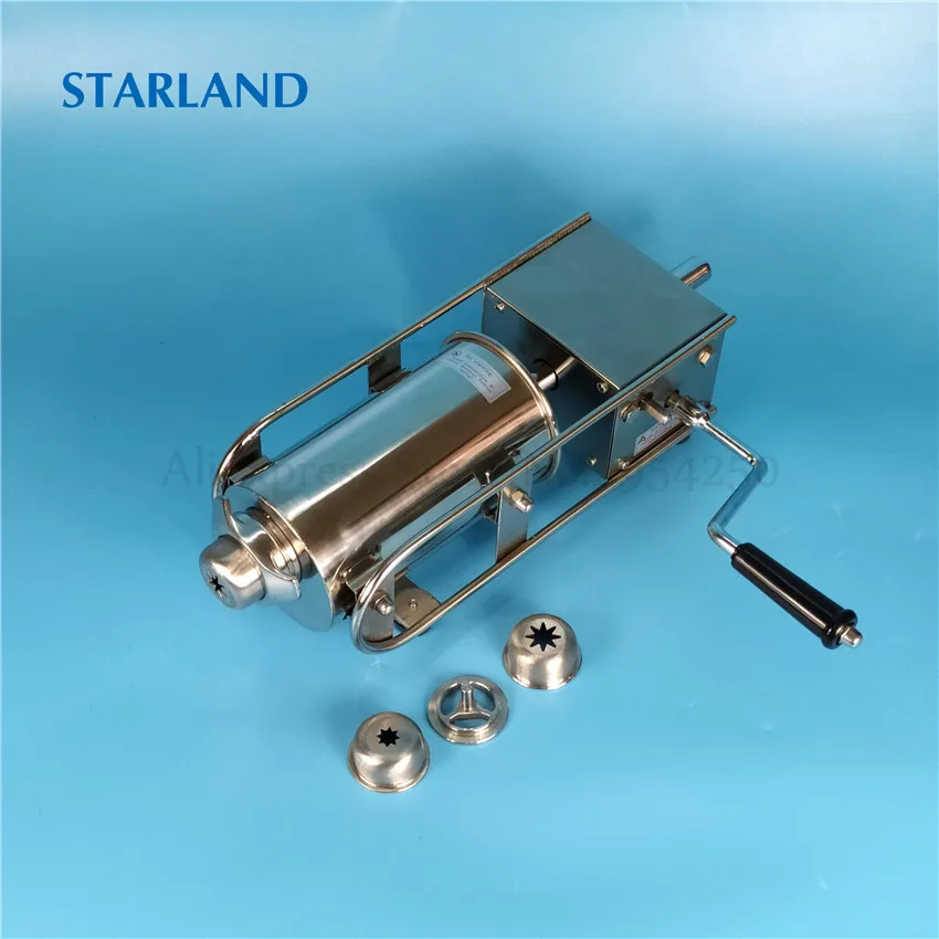 

2L Churros Machine Stainless Steel Churro Extruder Sausage Stuffer Sausage Filling Machine Coutertop Horizontal Type 3 Options