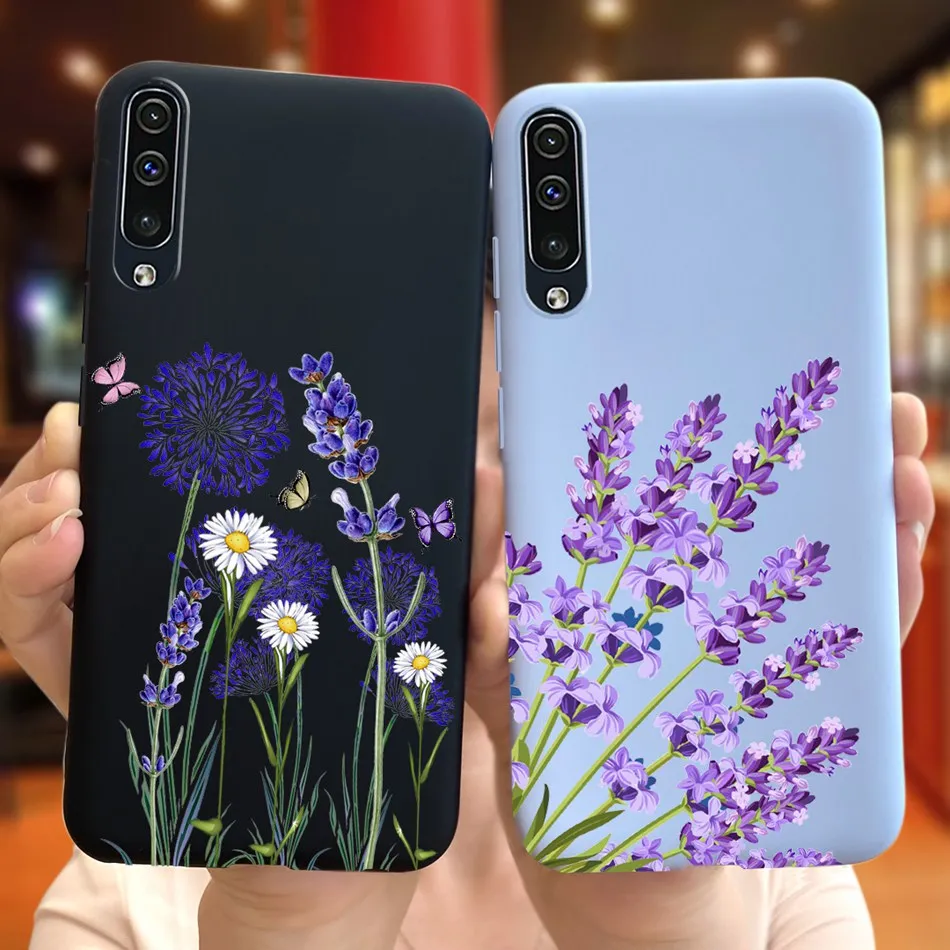 For Samsung Galaxy A50 A30 Case Cover Luxury Flower Soft Silicone Phone Back Cover For Samsung A50S A 50 S 50s A30S 30s Cases