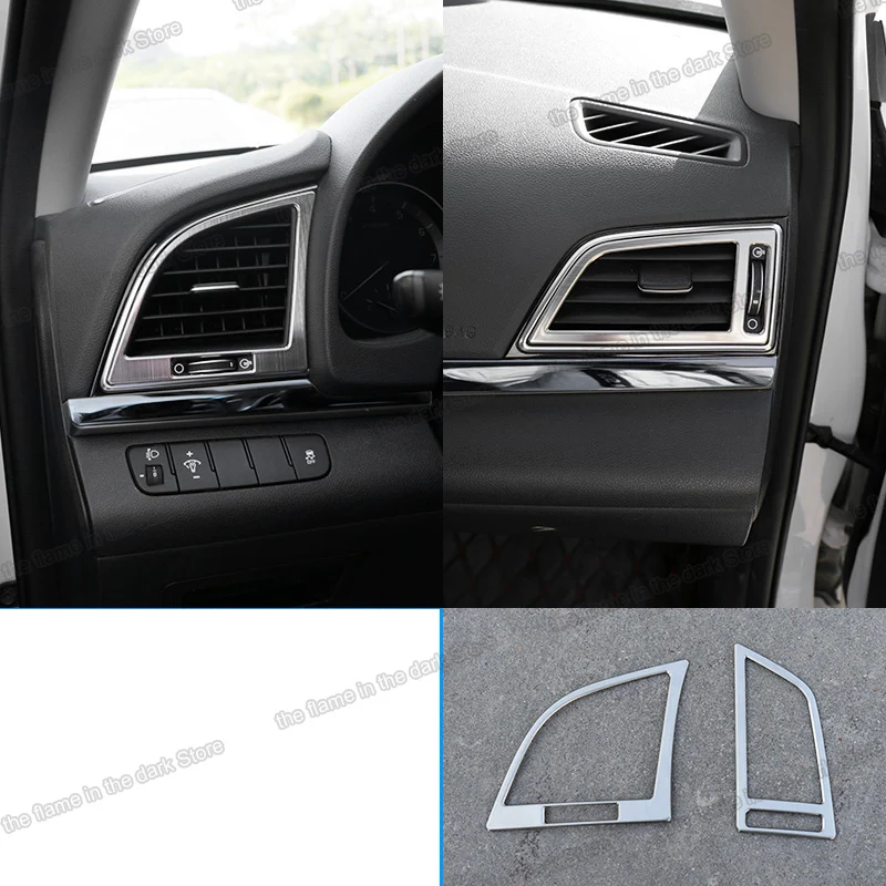 car dashboard side vent trims for hyundai elantra 2016 2017 2018 2019 2020 2015 accessories interior air conditioning AD avante