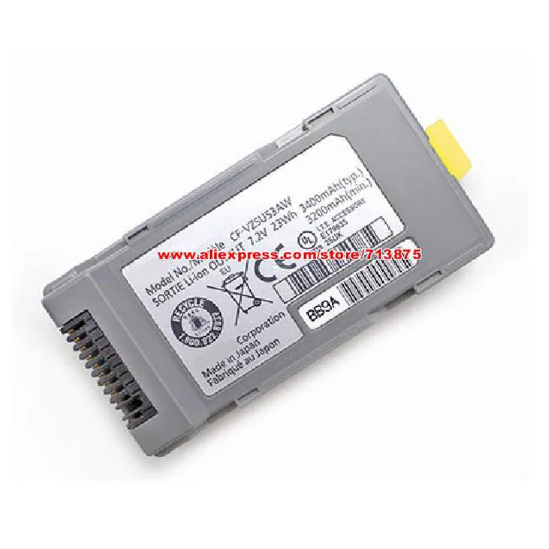 Genuine CF-VZSU53AW Battery CF-VZSU53 for Panasonic TOUGHBOOK CF-H1 CF-U1 CF-H2 CF-U1A CF-VZSU53W CF-VZSU53AQ 7.2V 3400mAh 23Wh