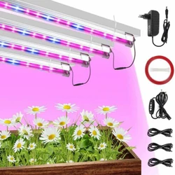 4 Uds. Luz de cultivo combinada ajustable espectro completo flor planta Phytolamp 45W barra LED correa luz semillas cultivo Fitolampy