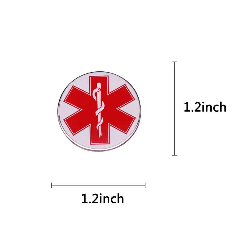 Red Star Of Life EMS EMT Badge Pin Paramedic Ambulance Service Accessories