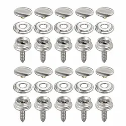 10 Satz  Stainless Steel Canvas Screw Snap Fasteners Press Stud Canvas Screw Snap Kit Boat Cover For Leather Jackets Handbags