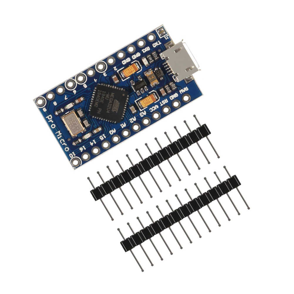 Pro Micro ATmega32U4 5V 16MHz Replace ATmega328 For Arduino Pro Mini With 2 Row Pin Header For Leonardo Mini Usb Interface