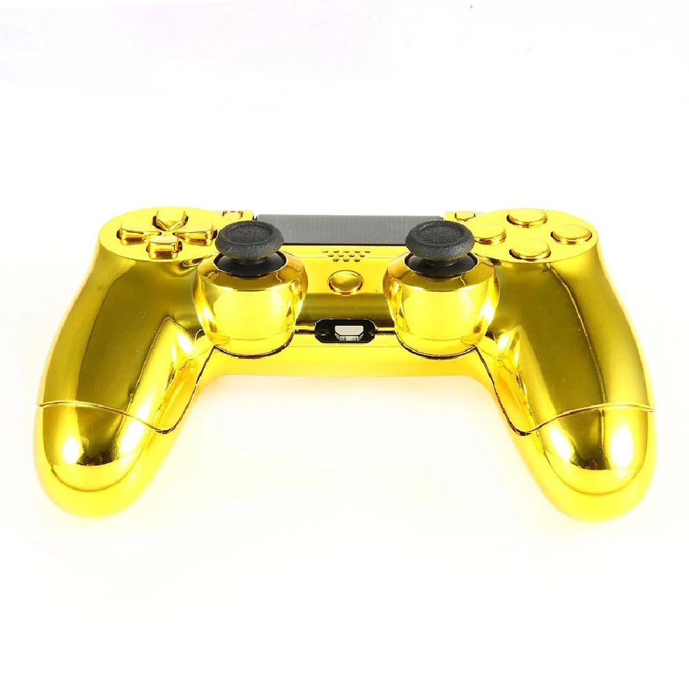 Gold Full Housing Shell Case Skin Cover Button Set with Full Buttons Mod Kit For Playstation 4 PS4 Controller Replacement