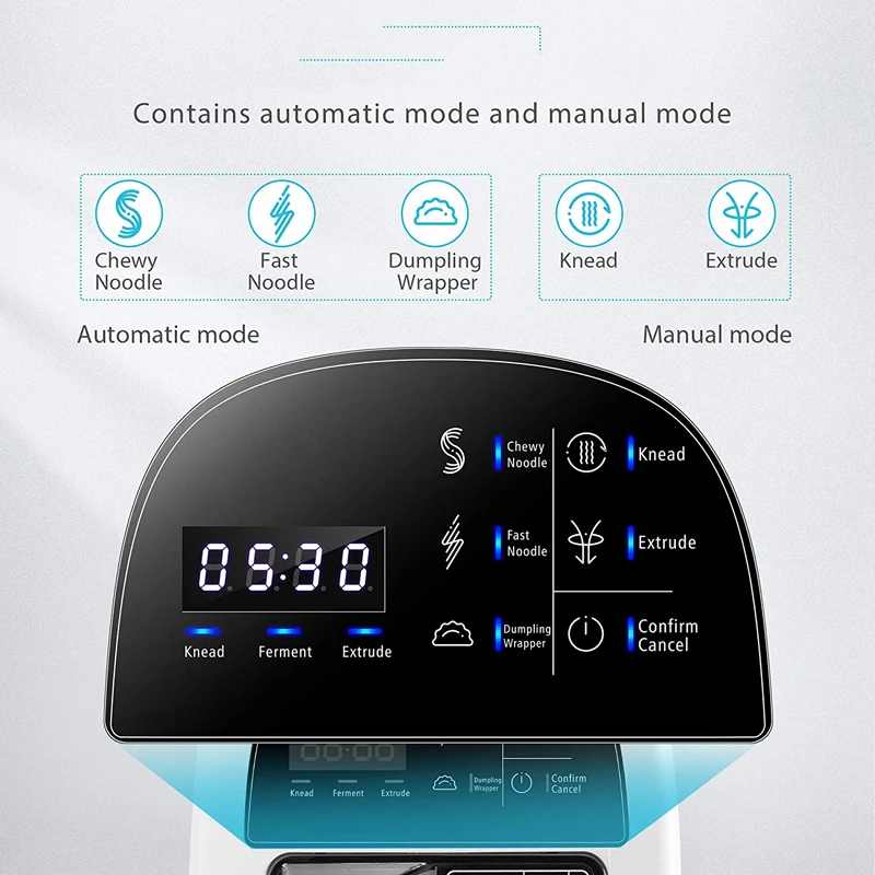 Fabricante de macarrão elétrico, macarrão maken com 13 formatos, fettuccine, para enrolar massa, bolinho, misturador