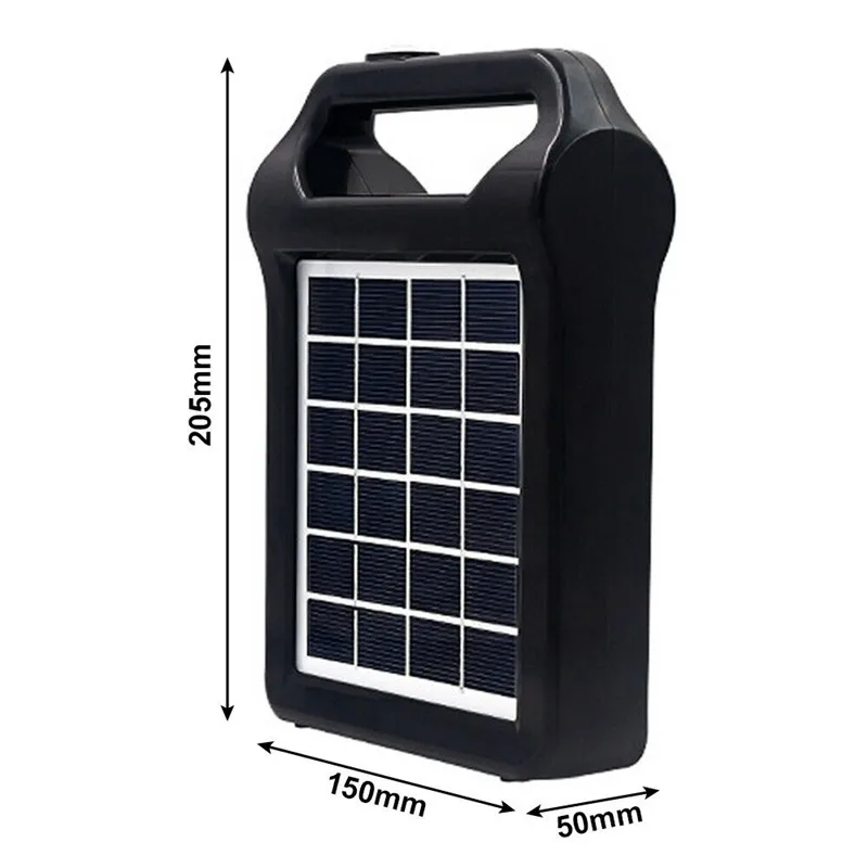 Imagem -05 - Portátil 6v 2w Recarregável Sistema Gerador de Armazenamento Energia do Painel Solar Carregador Usb Lâmpada Iluminação Casa Sistema Energia Solar Kit