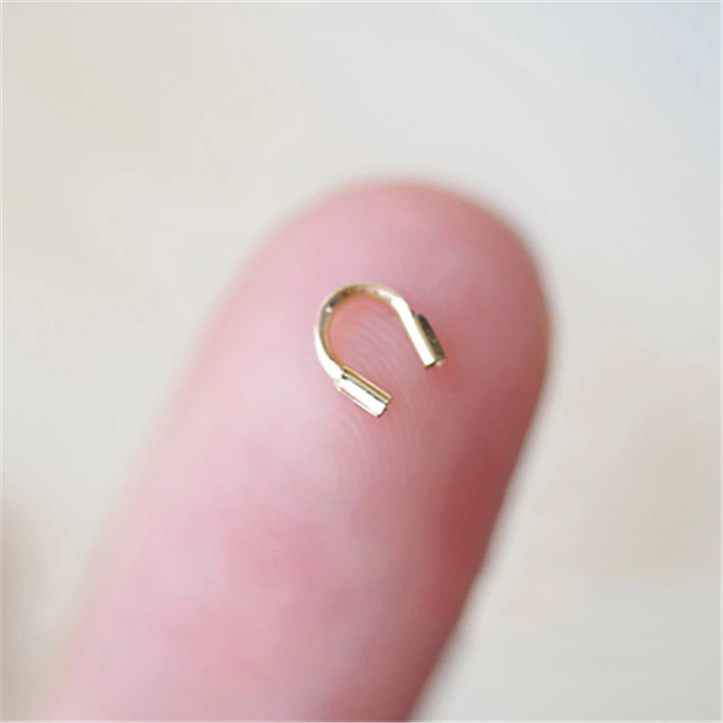 14K Gold Filled Kabel-Drahtschützer für Schmuckherstellung, handgemachtes DIY-Zubehör, Goldschmuckkomponenten – Detail 21