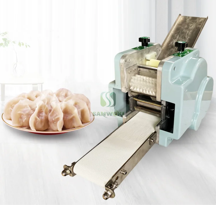 Automatic samosa pastry sheet machine square wonton skin forming machine round dumpling wrapper machine Jiaozi Skin Machine