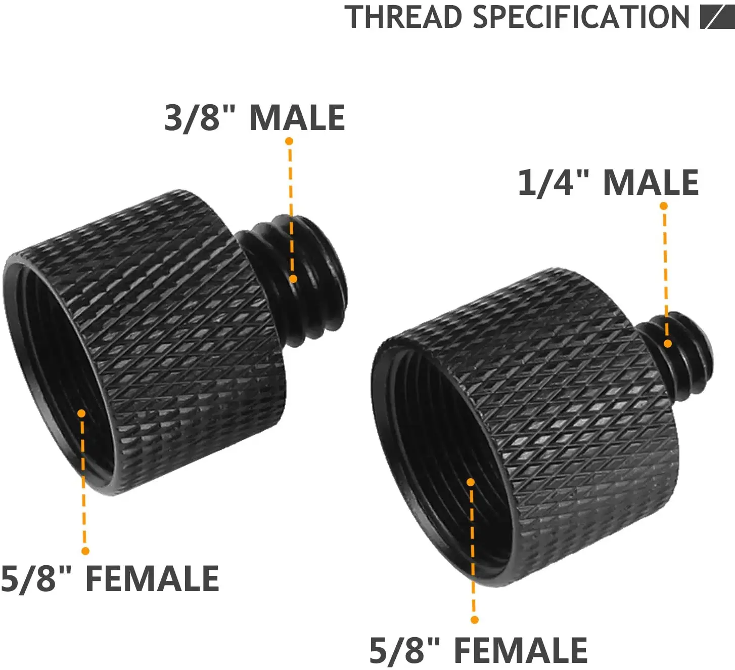 ميك برغي محول مع لوحات مطاطية ، الموضوع 5/8 إلى 1/4 محول و 5/8 إلى 3/8 محول مجموعة ل حامل ميكروفون إلى ترايبود وجاء