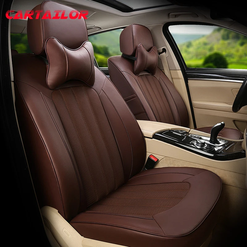 CARTAILOR Car Seat Cover Leather Styling for Infiniti QX30 Seat Covers & Accessories Black Cowhide & Leatherette Seats Supports