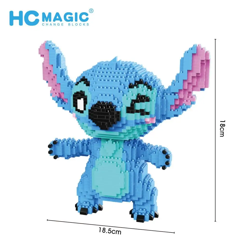 Disney Stitch Diamond Building Block Wink Guitar Lilo and Stitch Figure Model Disney Block Toys Mirco Bricks For Kid Gift