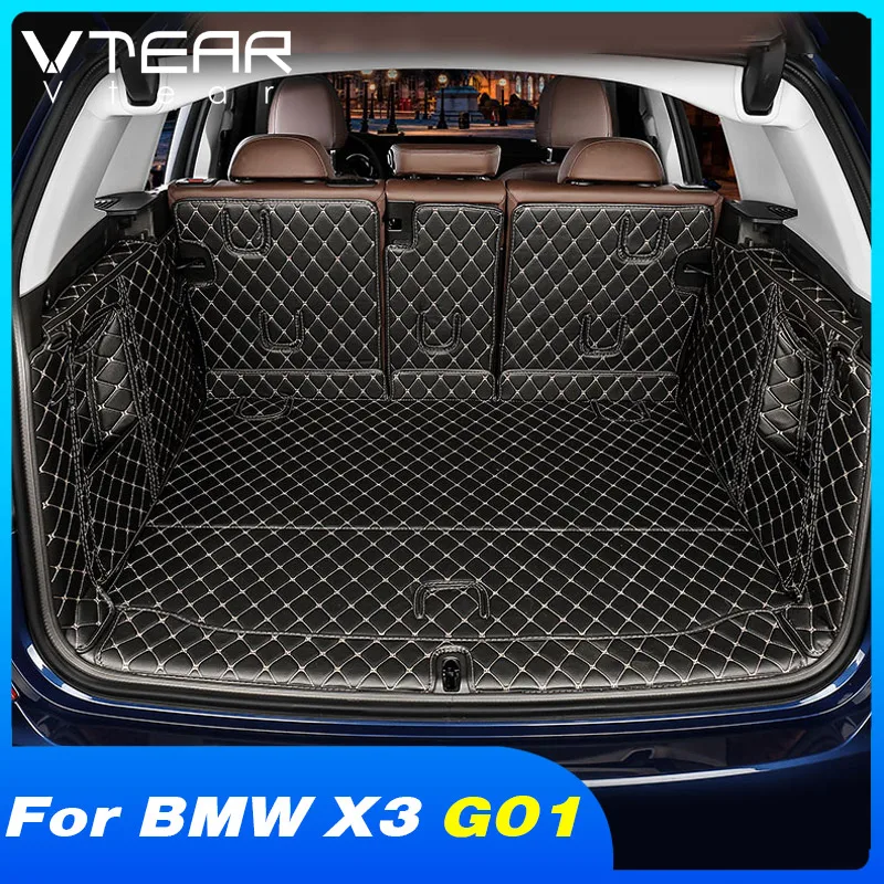 Vtear Car Rear Trunk Mat Interior Protection Auto Accessories Rear Tail Carpet Pad Car Styling Parts For BMW X3 G01 2018-2021