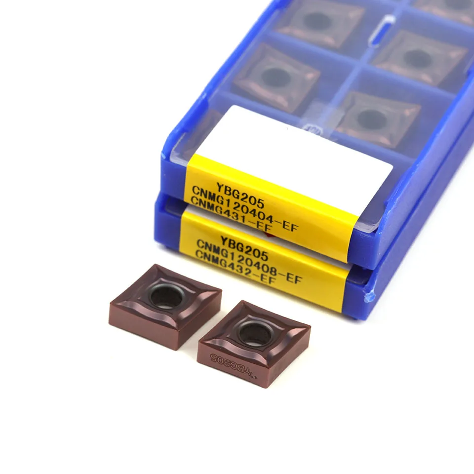 CNMG120404-EF CNMG120408-EF YBG205 10 Chiếc ZCC.CT Cao Chất Lượng CNC Bên Ngoài Carbide Lưỡi Dao YBG205 = M20-M40 Quá Trình Thép Không Gỉ