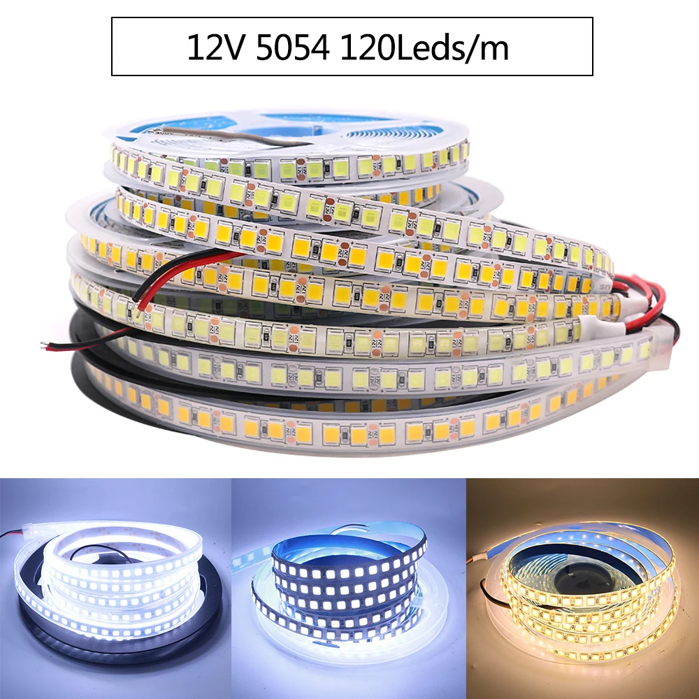 New Ultra Brightness 5M LED Strip 4040 5054 5050 5630 12V Flexible Highlight LED light Tape Ribbon 120leds/m Brighter than 2835