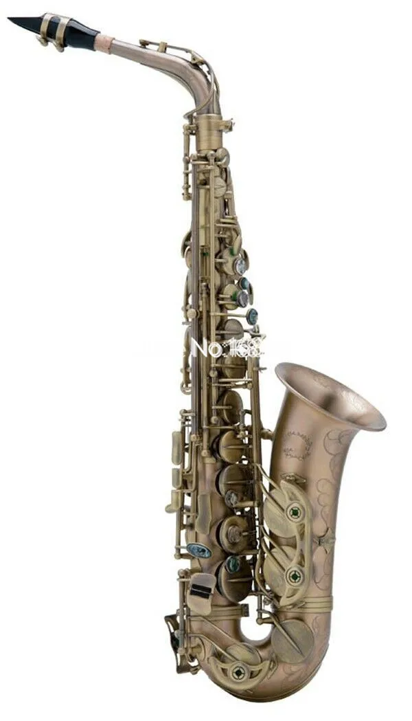 Brand New Alto Saxophone Eb Tune Antique Copper Shell decoration Woodwind instrument With Case Free Shipping