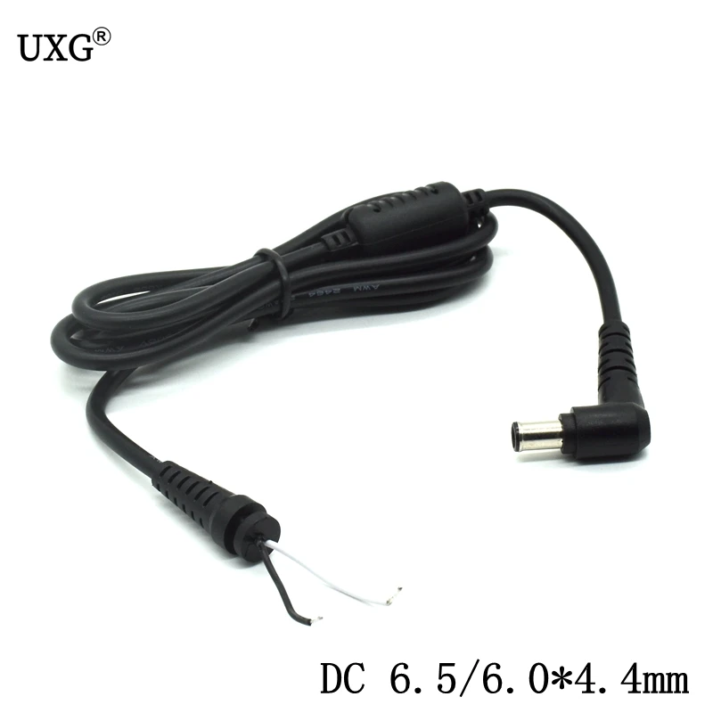 

DIY DC 6.5 X 4.4 6.0*4.4mm Power Supply Plug Connector With Cord / Cable For Sony Vaio Laptop Power Adapter Charger 1.2m 4ft