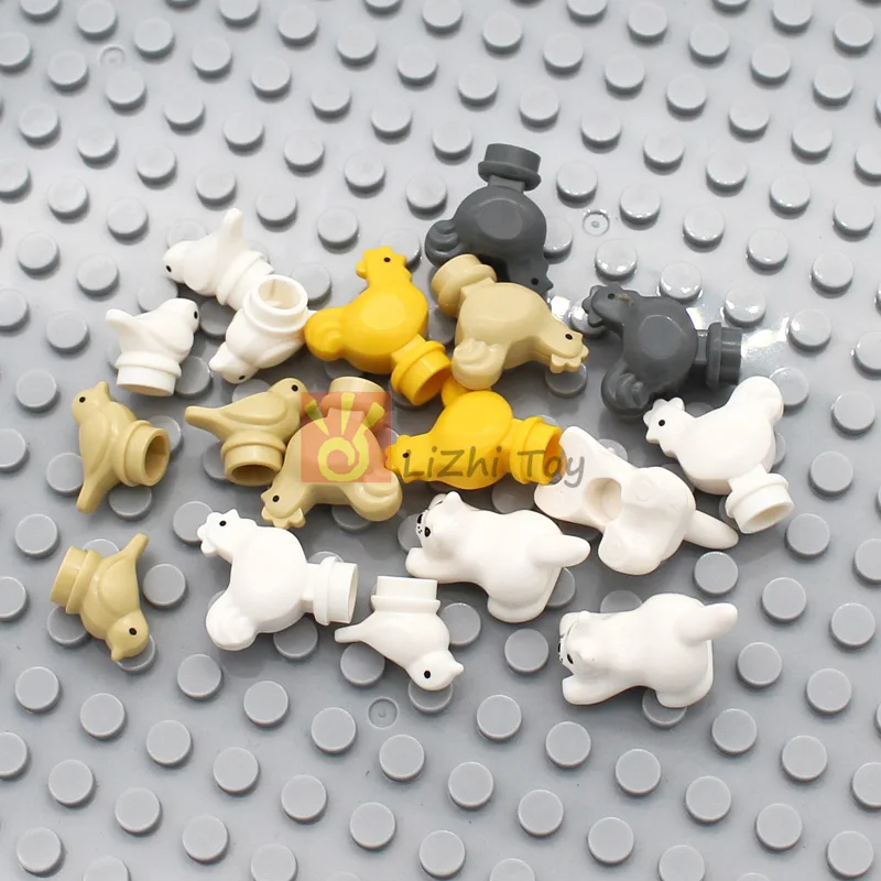 Moc Bouwstenen Dier Kat Crouching Bunny Vogel Kip 29685 6251 95342 Zoom Diy Bricks Speelgoed Compatibel Met Assembleert