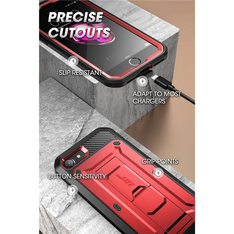 SUPCASE For iPhone SE 2022/2020 Case For iPhone 7/8 Case UB Pro Rugged Holster Cover Case with Built-in Screen Protector