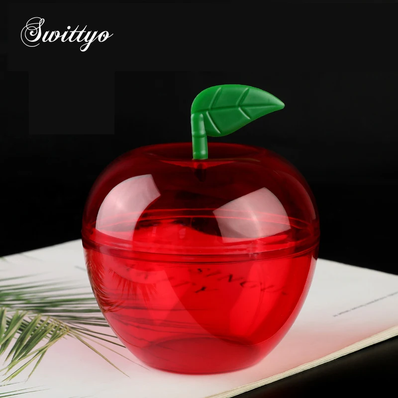 

10pcs/lot Plastic Container Candy Box Red Apple Shaped Chocolate Favor Holders Christmas Baubles Ornament Party Xmas Decorations