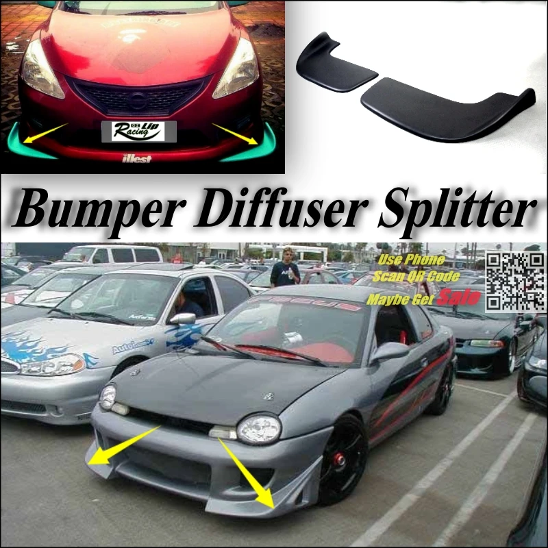 

Car Splitter Diffuser Bumper Canard Lip For Chrysler Neon Tuning Body Kit / Front Deflector Car Reduce Body Refit Fin Chin