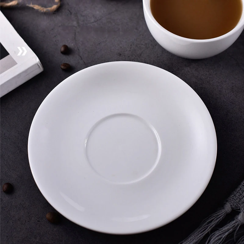 Pure White Ceramic Tea Cups and Saucer Sets, Simple Creative Coffee Mugs with Handle, Household Coffee Cups, Tasas De Cafe