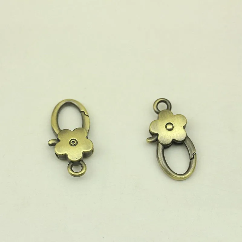 20Pcs Small Floral Metal Buckles Flower Bag Chain Carbiner Clasp Snap Hook Clip Handbag Buckle Diy Hardware Accessories