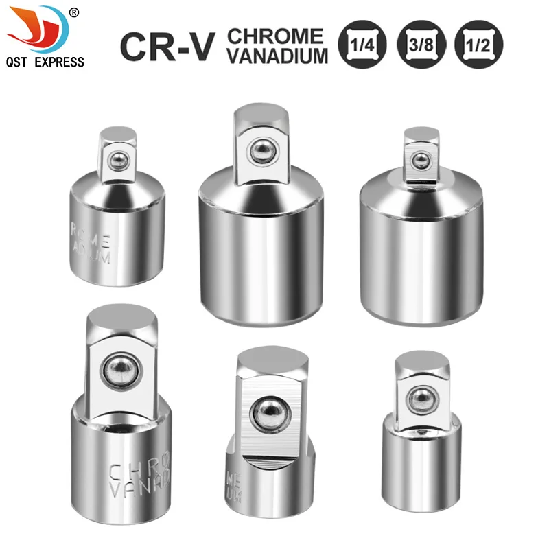 Adaptateur de douille de clé à cliquet en acier inoxydable, pour conversion de 1/2 " vers 3/8 ", 3/8 " vers 1/4 ", 1/4 " vers 1/2 ", et 1/2 " vers 3/8 "