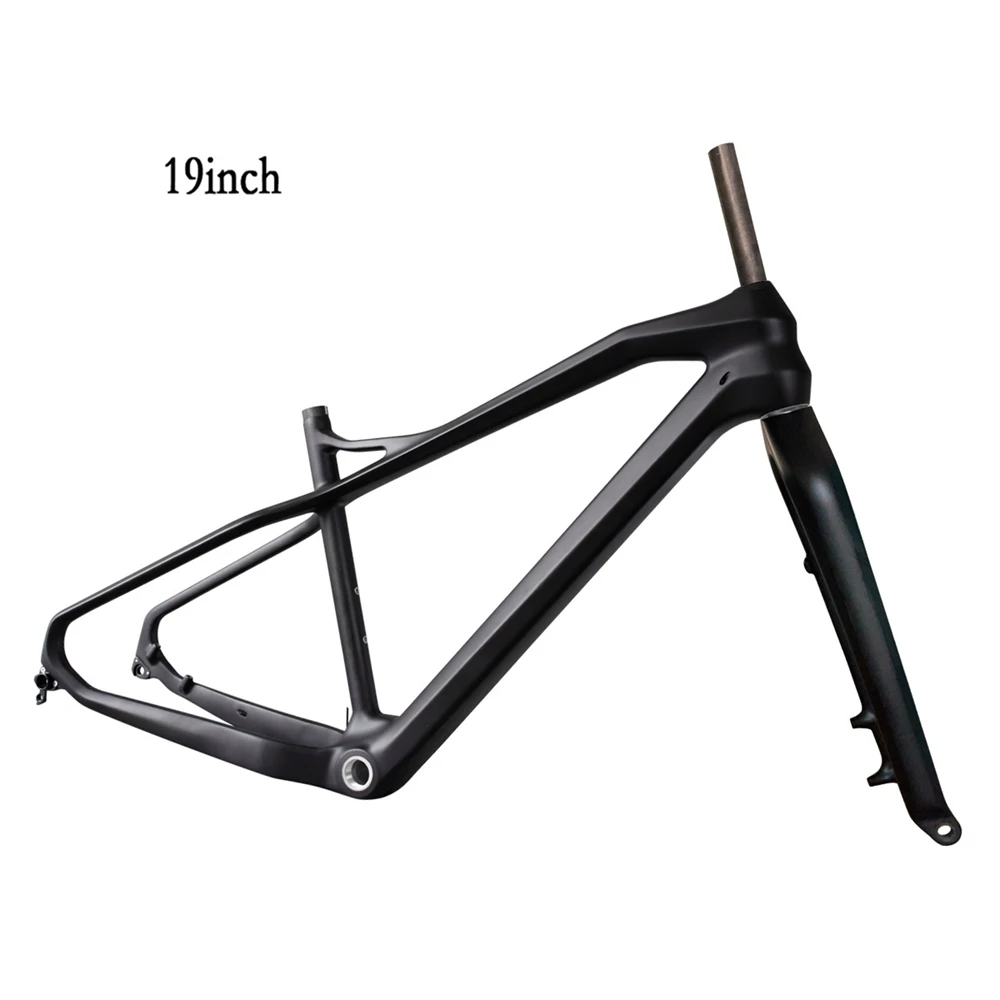 ICANbikes 26er carbon fat bike frame 197mm rear space fat bike carbon frame UD matt 17/19 inches SN02