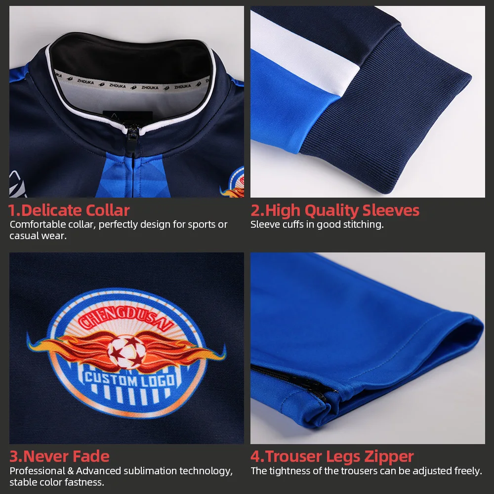 Wholesale tracksuits sportswear men sports suit jogging running wear keep warm sports tracksuits