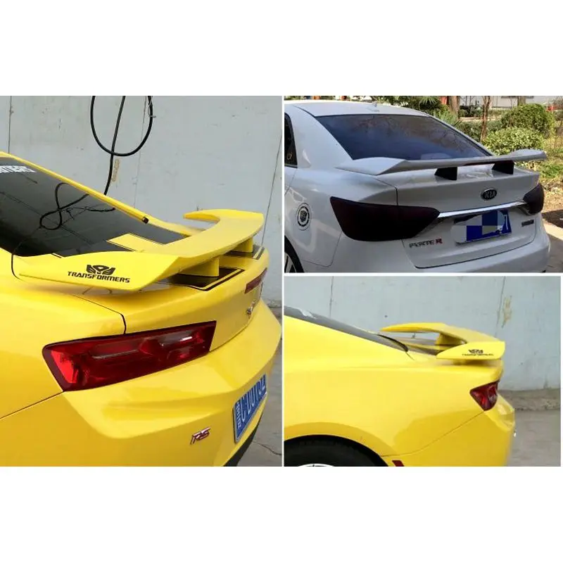 High Quality ABS Material Car Rear Wing Primer Rear Spoiler For Hyundai Vernauni versal Spoiler Rear Wing Spoiler With Led Light