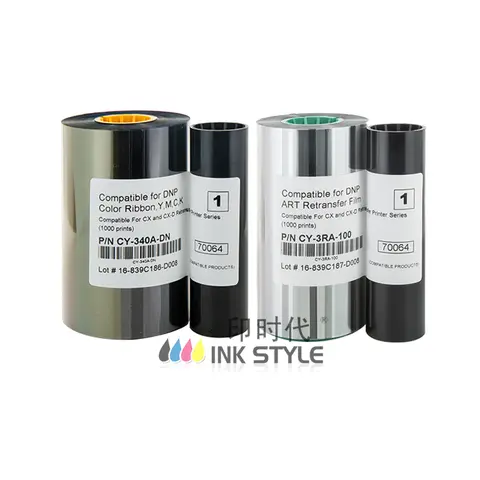 DNP Retransfer Ribbon CY-340A-DN YMCK & CY-3RA-100 ART Film 1000prints each for use in CX-D80 CX210 ID Card Printer