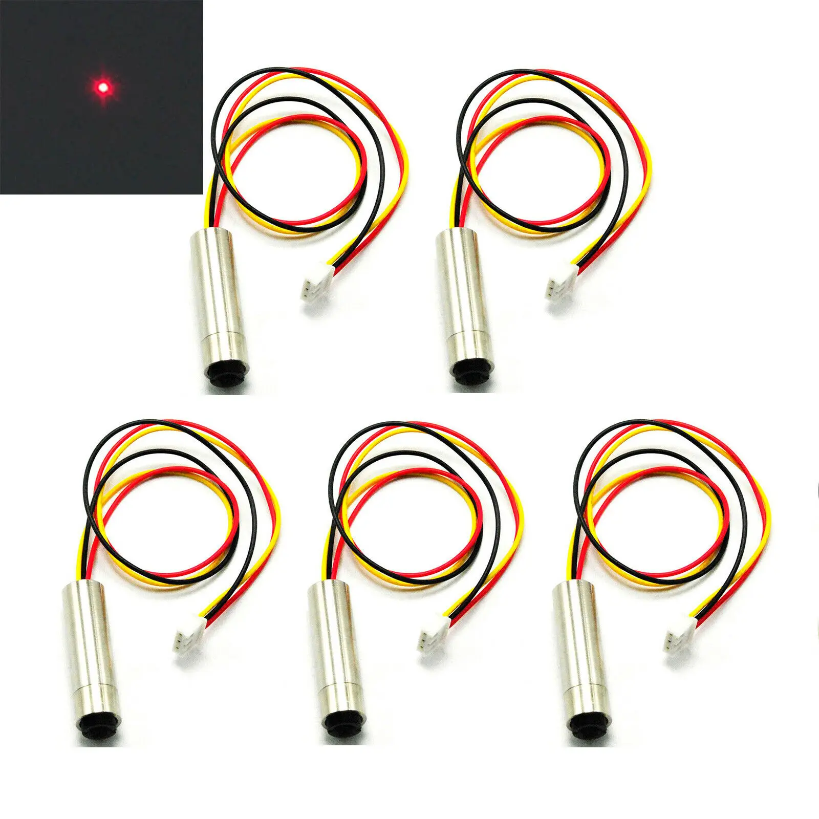 5pcs 650nm 30mW 12mmx40mm Red Laser Diode Dot Module w/ TTL 0-15KHz