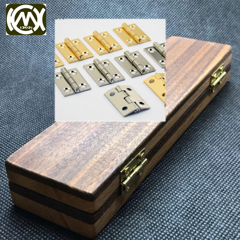 100pcs 18*25mm KIMXIN Spot kitchen cabinet door hinges Furniture accessories 4 holes hinge for jewelry boxes Gift box of hinges