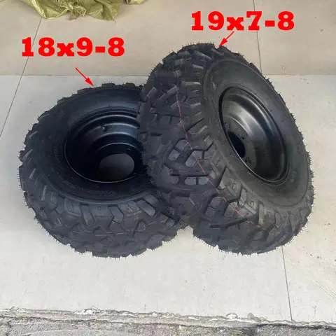 앞바퀴 19x7-8 뒷바퀴 18x9-8 타이어, 사륜 오토바이, 50cc, 70cc, 110cc, 125cc, ATV 카트 타이어에 적합