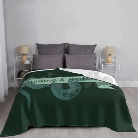 슬리더링 뱀 담요, 매우 부드럽고 따뜻한 가벼운 얇은 라벤클로 슬리데린 허플퍼프 Jk 롤링 Hp 하우스 스네이크