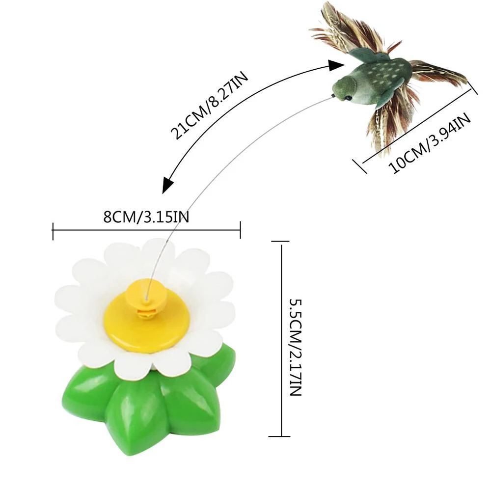 Automatische Elektrische Roterende Kleurrijke Vlinder Vogel Animal Vorm Plastic Grappige Hond Kat Speelgoed Interactieve Training Kat Speelgoed
