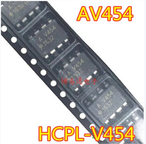 

Free Shipping 50pcs AV454 SOP-8 HCPLV454 A V454 HCPL-V454