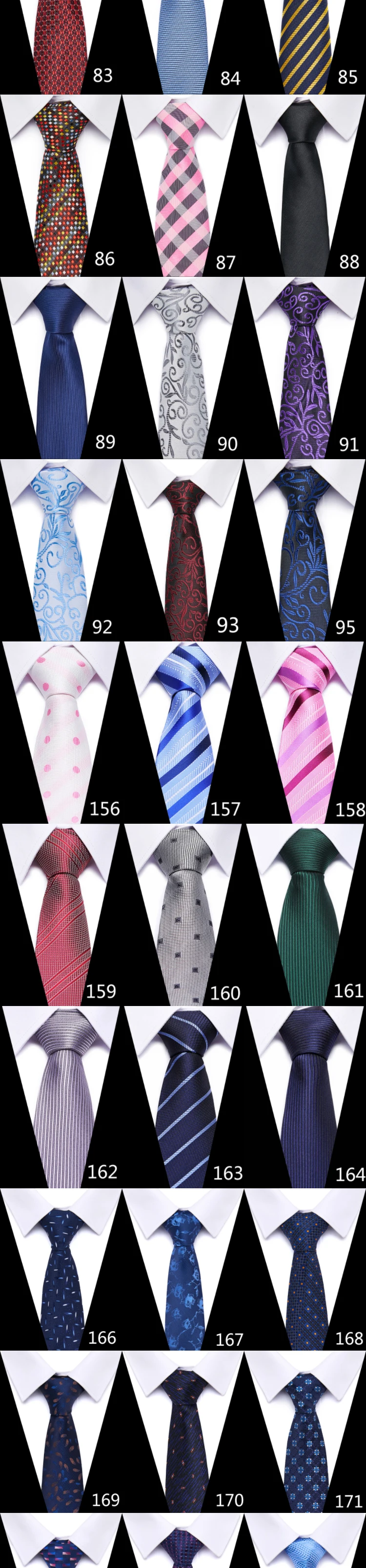 Krawatte Gravatas Mode Großhandel gewebt 8cm Krawatte Hochzeit Accessoires Blue Man Dot Fit Gruppe Party Büro – Detail 7