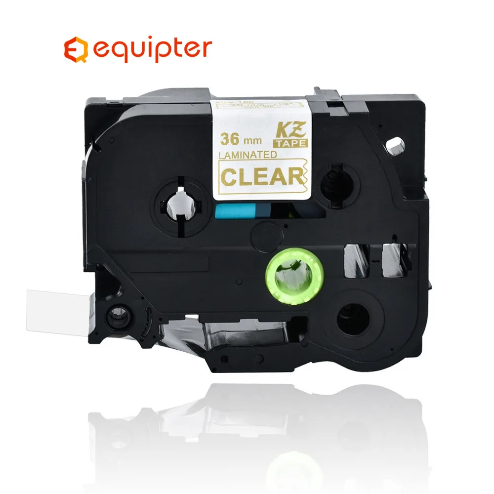 

36mm Tze164 label Gold on Clear compatible P-touch Tze tape cartridge Tz-164 Tze-164 TZE164 TZE for brother label printer