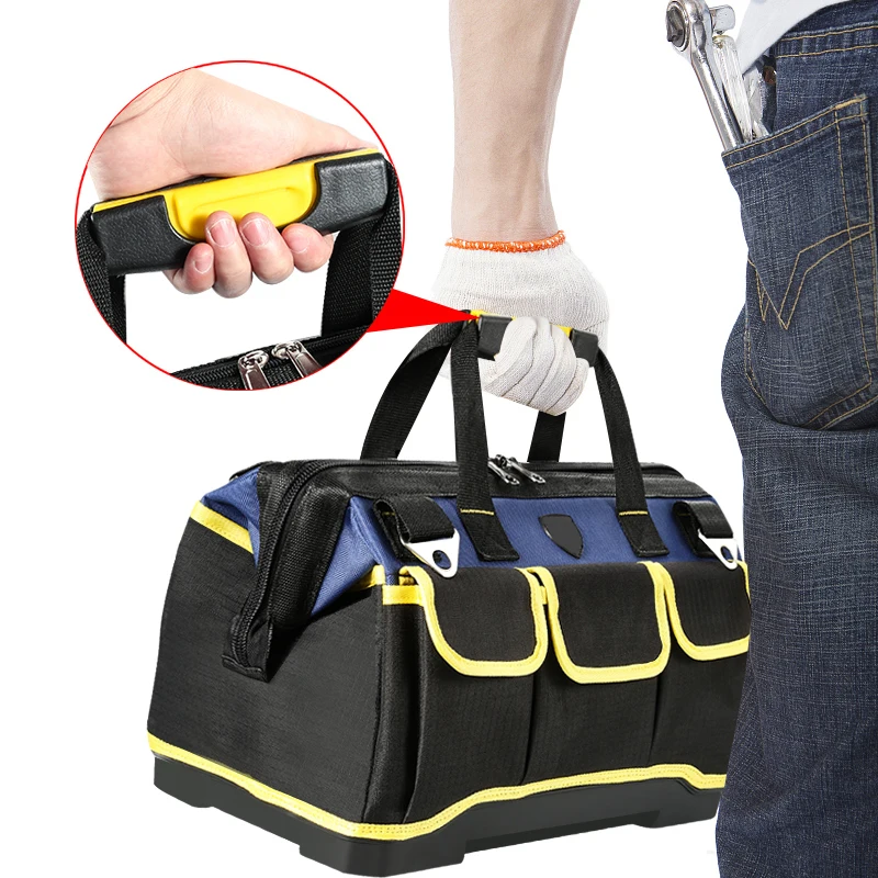 Tool Bag Portable Electrician Bag Multifunction Repair Installation Canvas Large Thicken Tool Bag Work Pocket For Hand Tools