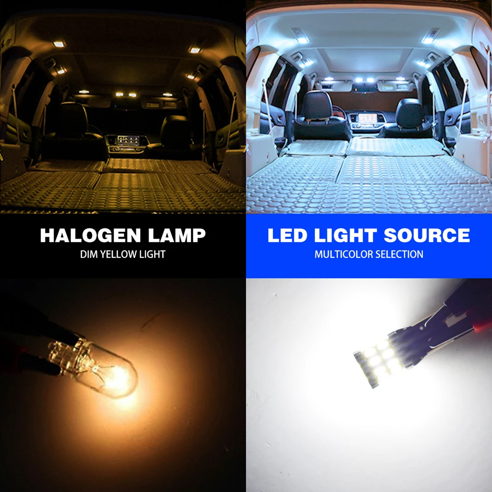 Katur 2x T10 Auto Led Trunk Lamp LED Canbus W5W 194 Interior Car Lights for Honda Civic Accord CRV HRV Jazz Fit NC750X Spoiler