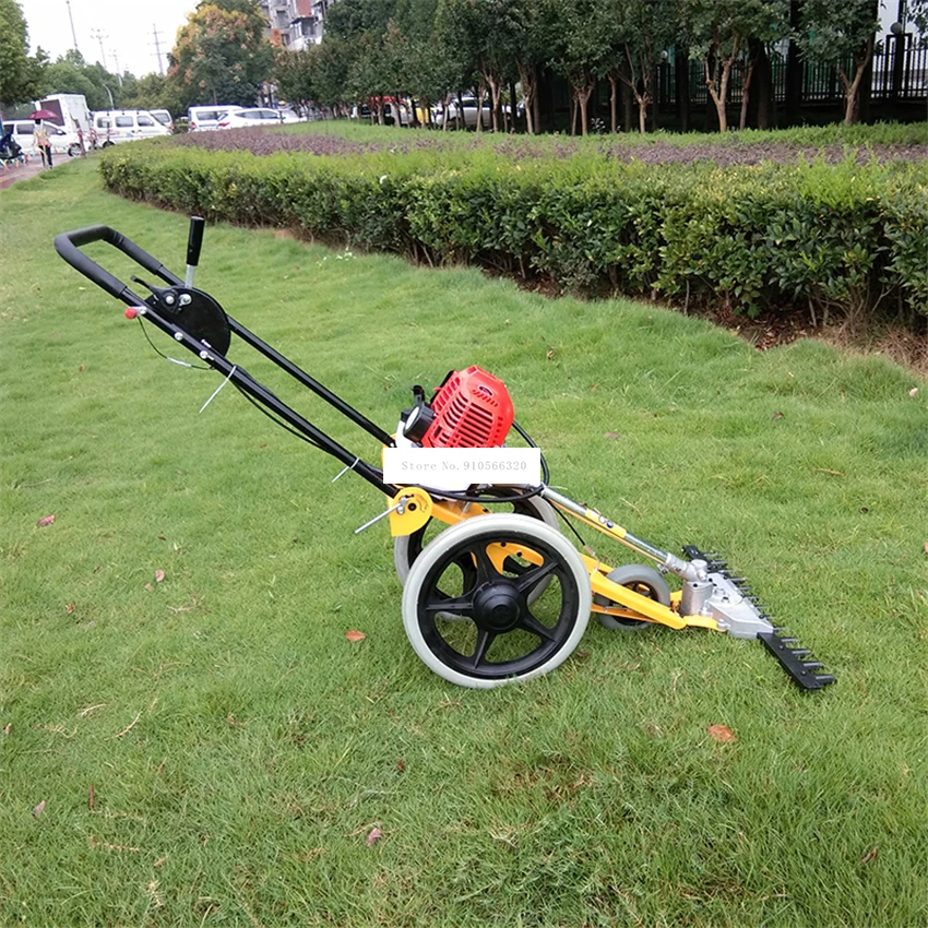 700W Hand-Pushed Lawn Mower Multifunctional Four Stroke Mini Reel Mower Agricultural Orchard Brush Cutter Garden Tool