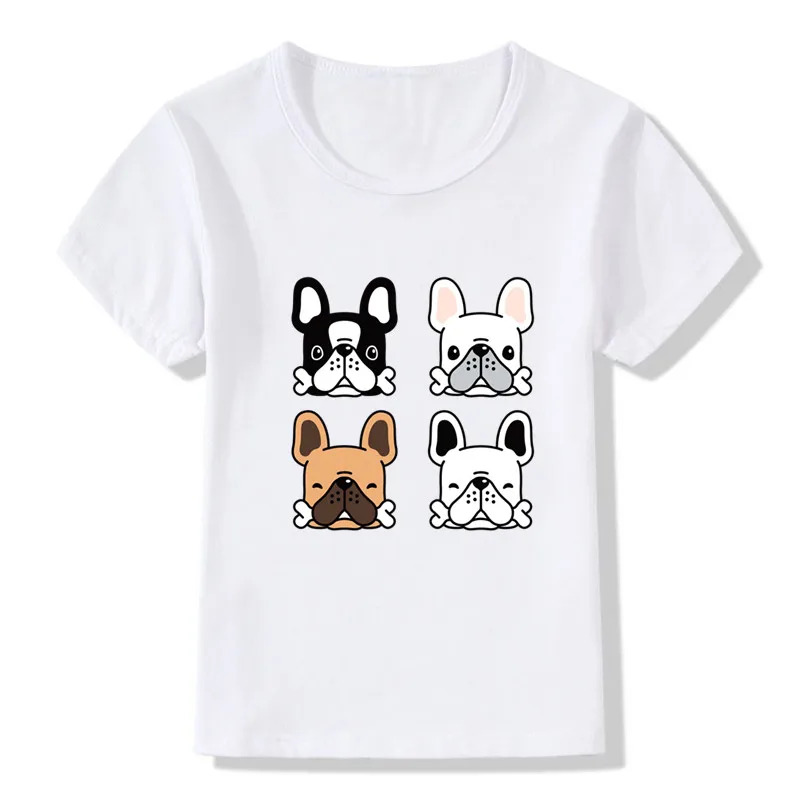 French Bulldog Frenchies Dog Print Kids Funny Tshirt Children Clothes Boys/Girls T-shirt Summer Casual Baby Tops Tees,HKP2148