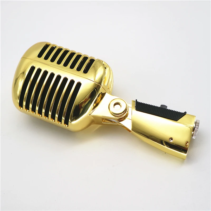 Imagem -04 - Gold Deluxe Metal Profissional Microfone Dinâmico 55 Vocal sh ii Microfone Clássico Estilo Vintage Microfone Série ii