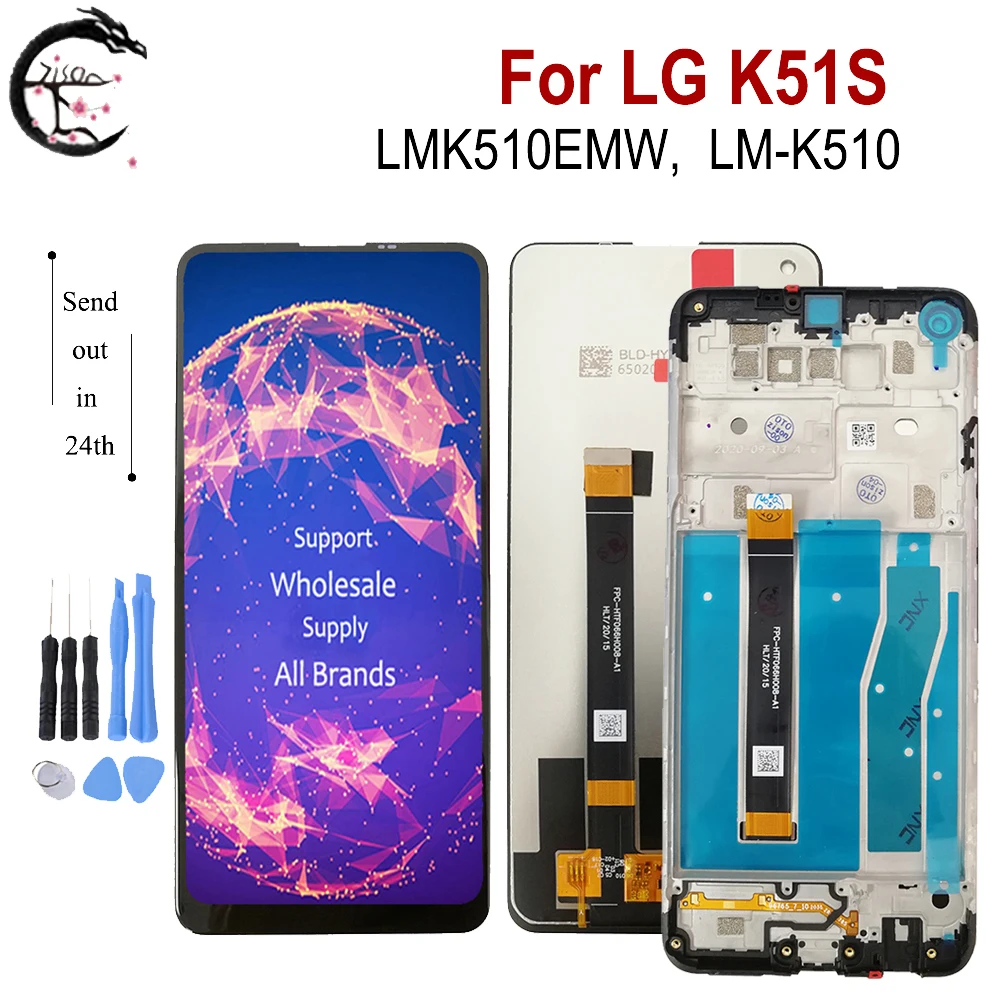 LCD With Frame For LG K50 K50S K51 K51S K52 K61 K92 5G LCD Display Screen Touch Digitizer X520 X540 K500 K510 K520 Q630 K920 LCD